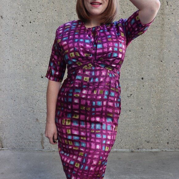 1950s purple dress and matching jacket - Picture 5 of 13